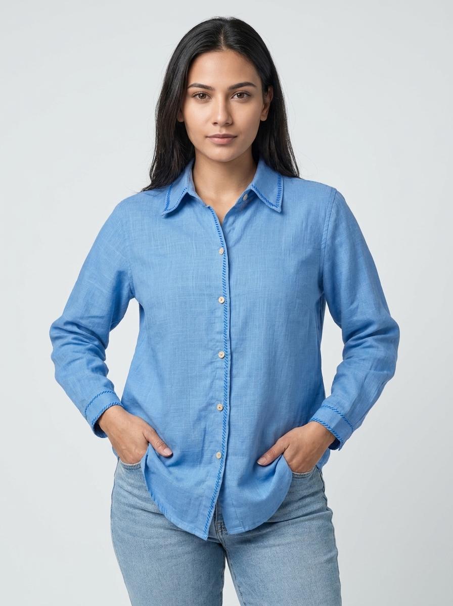 Camisa Feminina Entre Pontos