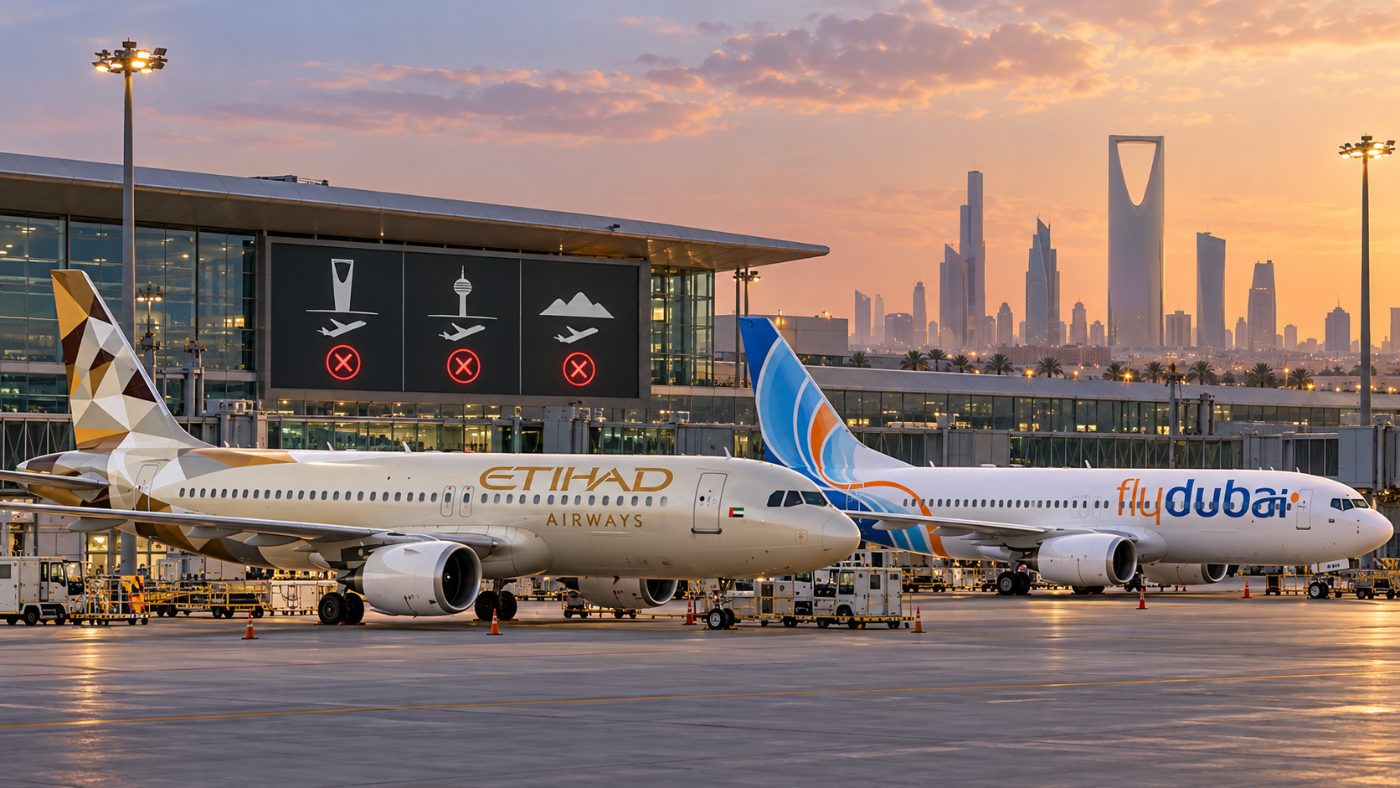 Etihad and flydubai Suspend Flights to Riyadh, Dammam, and Abha Until October 19