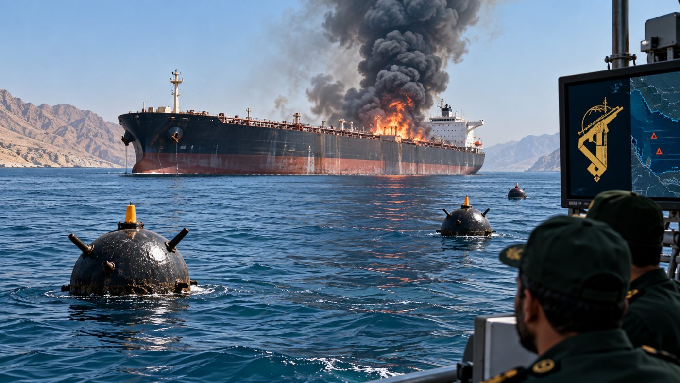 Revolutionary Guard: Supertanker Explodes After Striking Mines in Hormuz