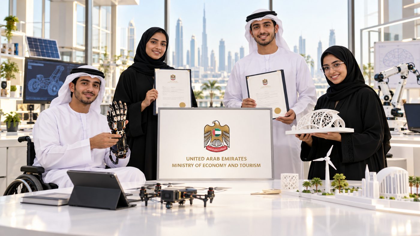 الإمارات تُلغي رسوم 29 خدمة من الملكية الصناعية للطلبة المخترعين وأصحاب الهمم