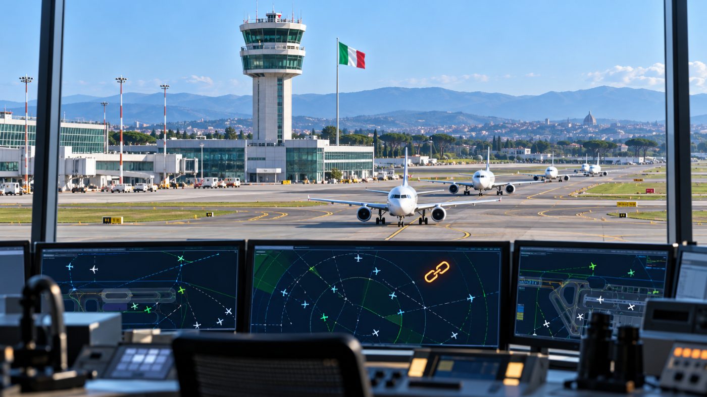 Italy Cuts Air Traffic Management Capacity by 50% After Data Network Fault