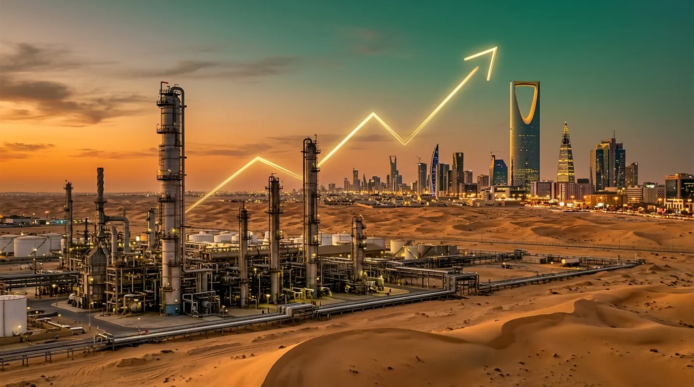 المملكة العربية السعودية تكسب هامشاً مالياً إضافياً مع برنت فوق 100 دولار