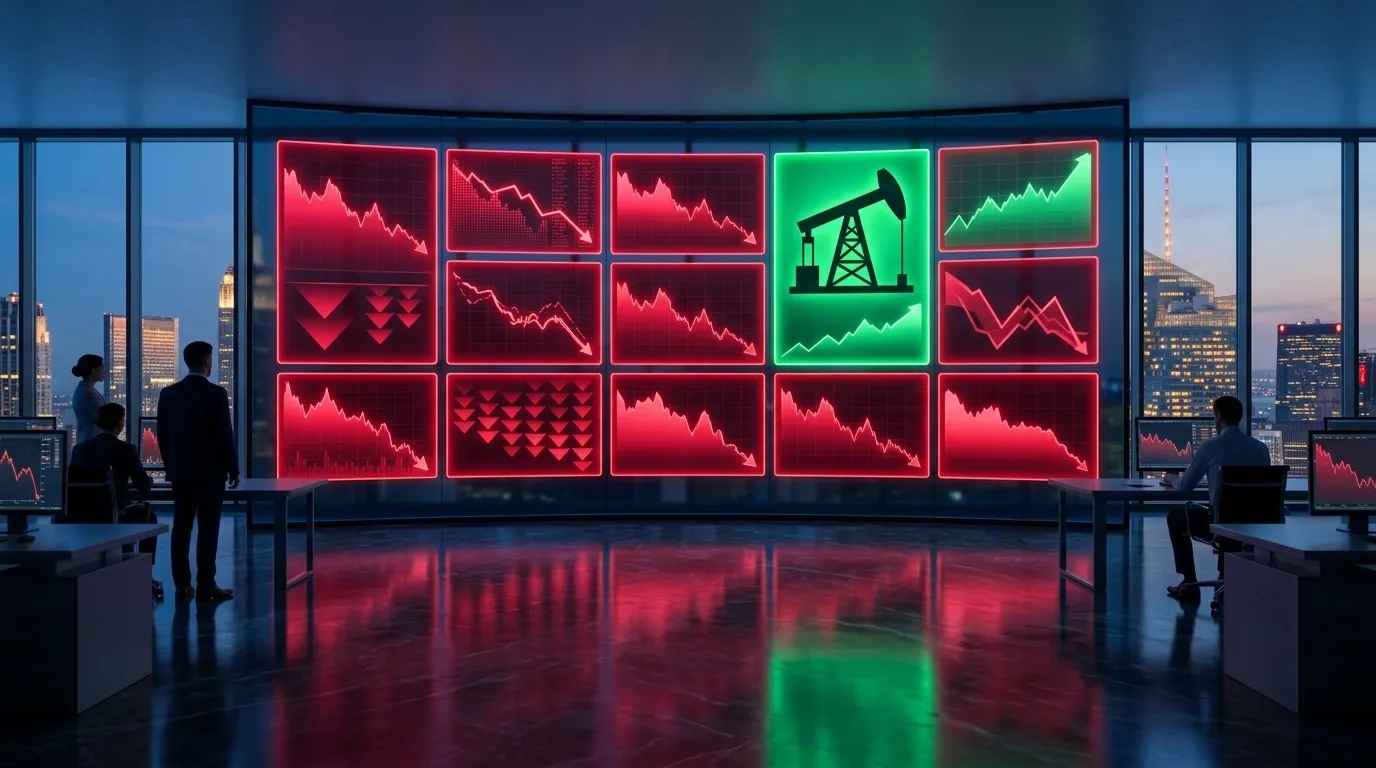 عشرة من أصل أحد عشر قطاعاً في S&P500 تتراجع وفق ما أُفيد والطاقة وحدها تقاوم الموجة