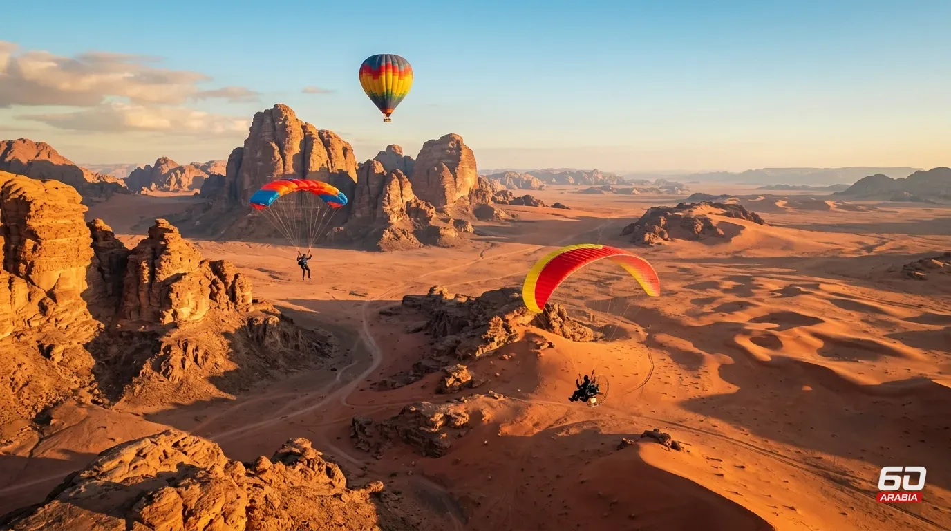 Jordan Hosts First Global Hot Air Balloon Skydiving Event in Wadi Rum