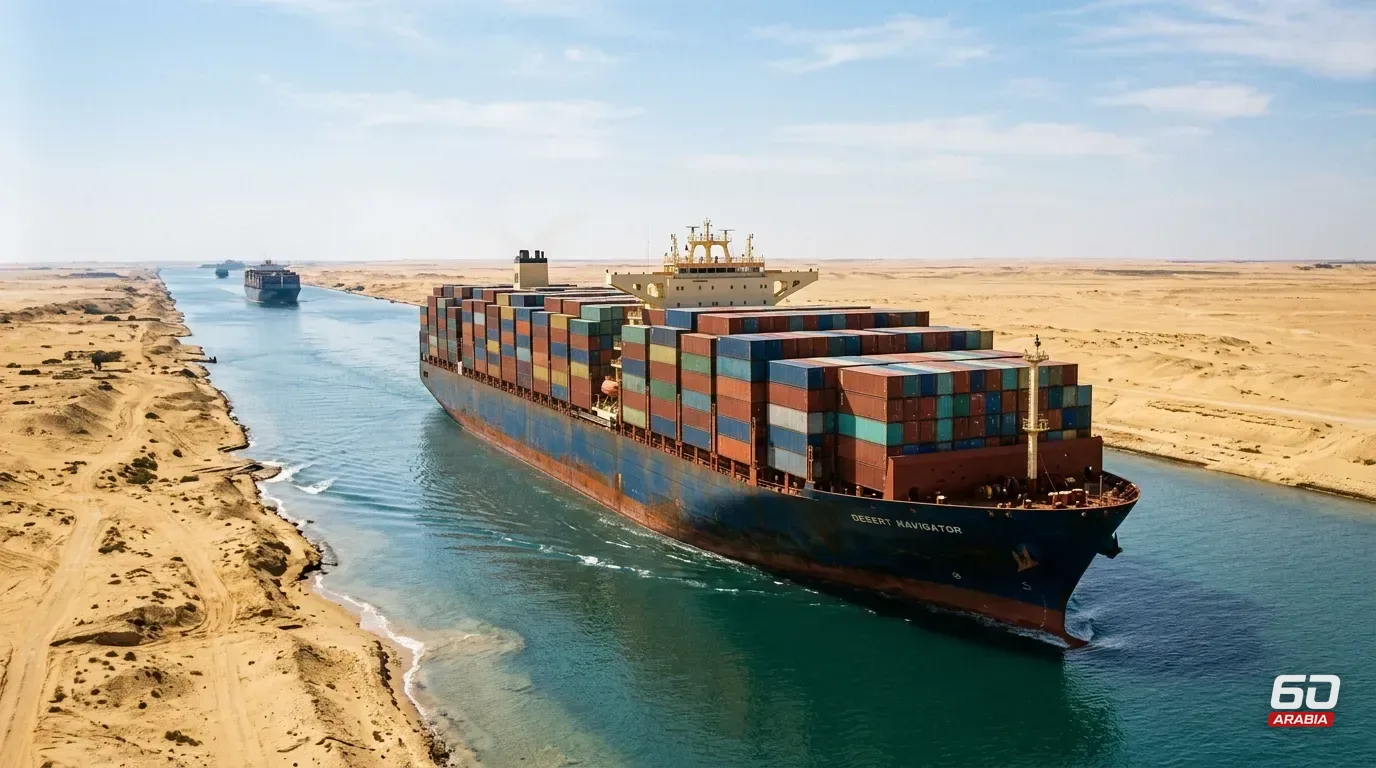Container traffic in the Suez Canal surpasses half of pre-crisis levels