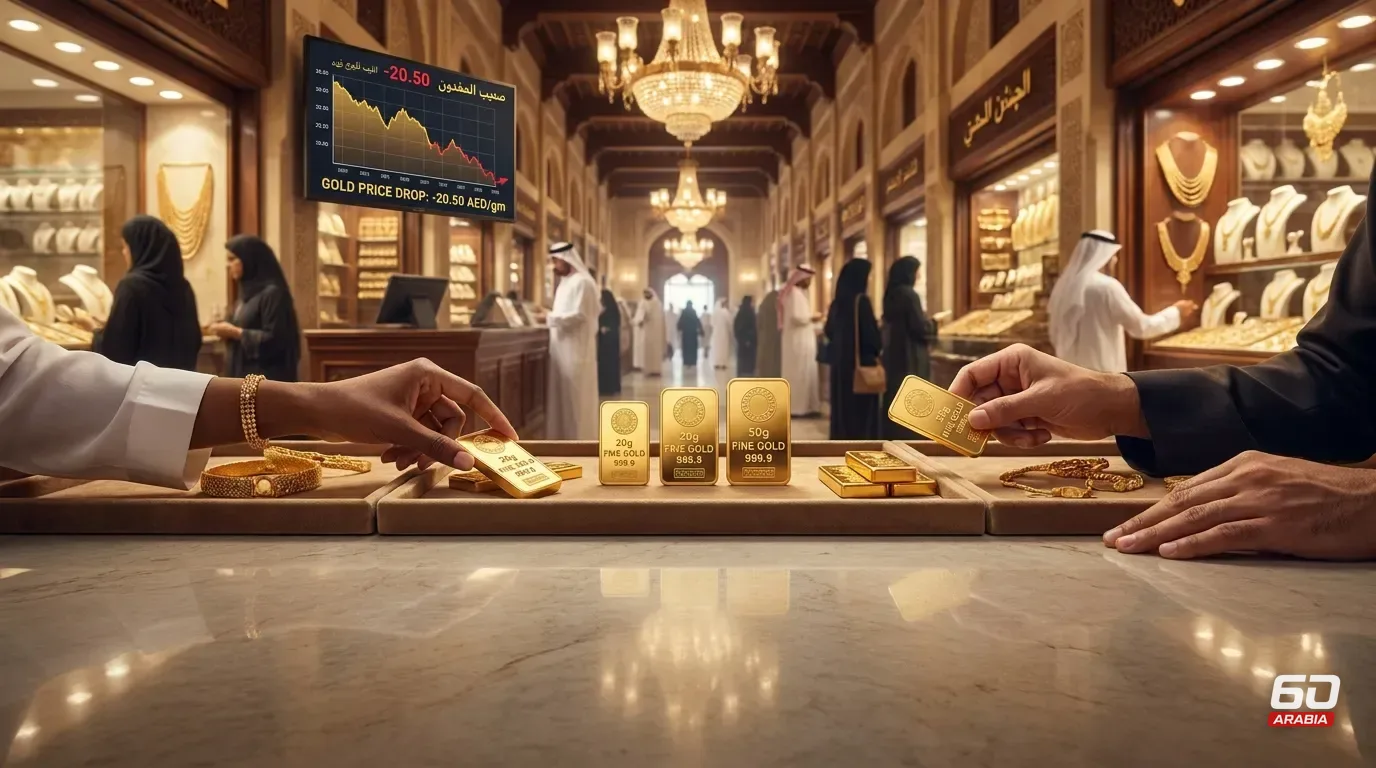 Gold in the UAE drops AED 20.50 per gram, sparking demand for bullion