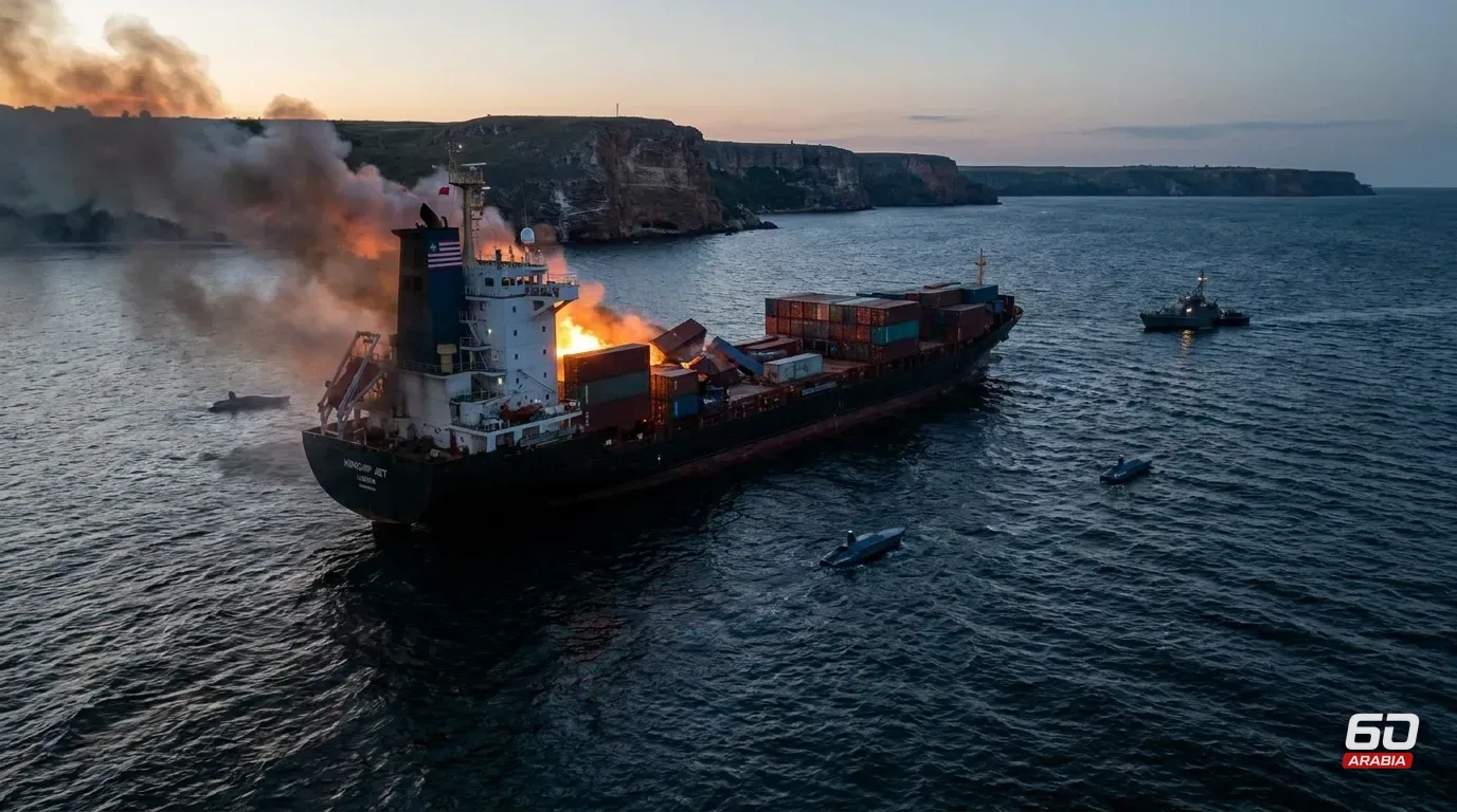 Three Sea Drones Strike Container Ship off Bulgaria, Crew Rescued