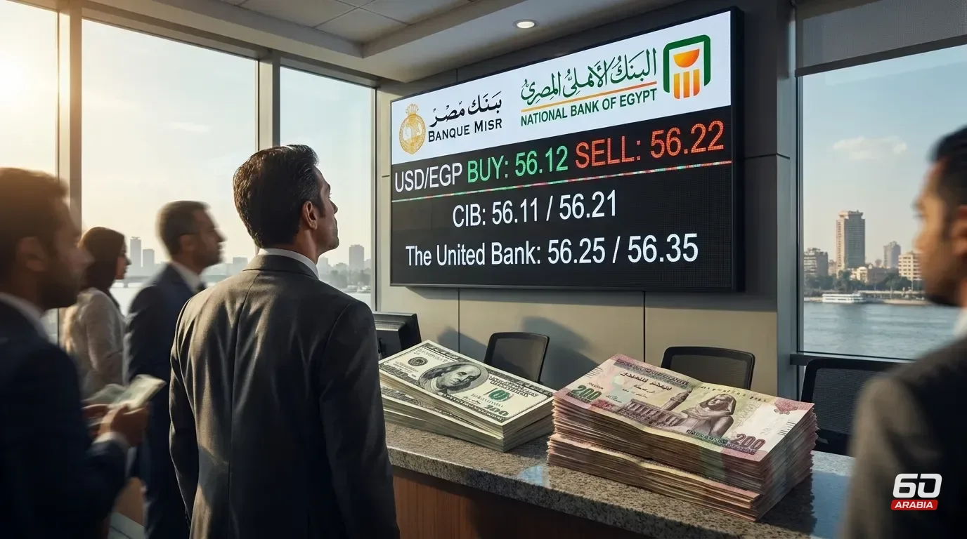 US Dollar Surpasses 56 Pounds in Egyptian Banks