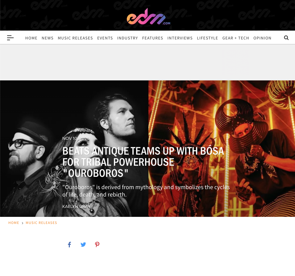 BEATS ANTIQUE TEAMS UP WITH BOSA FOR TRIBAL POWERHOUSE "OUROBOROS"