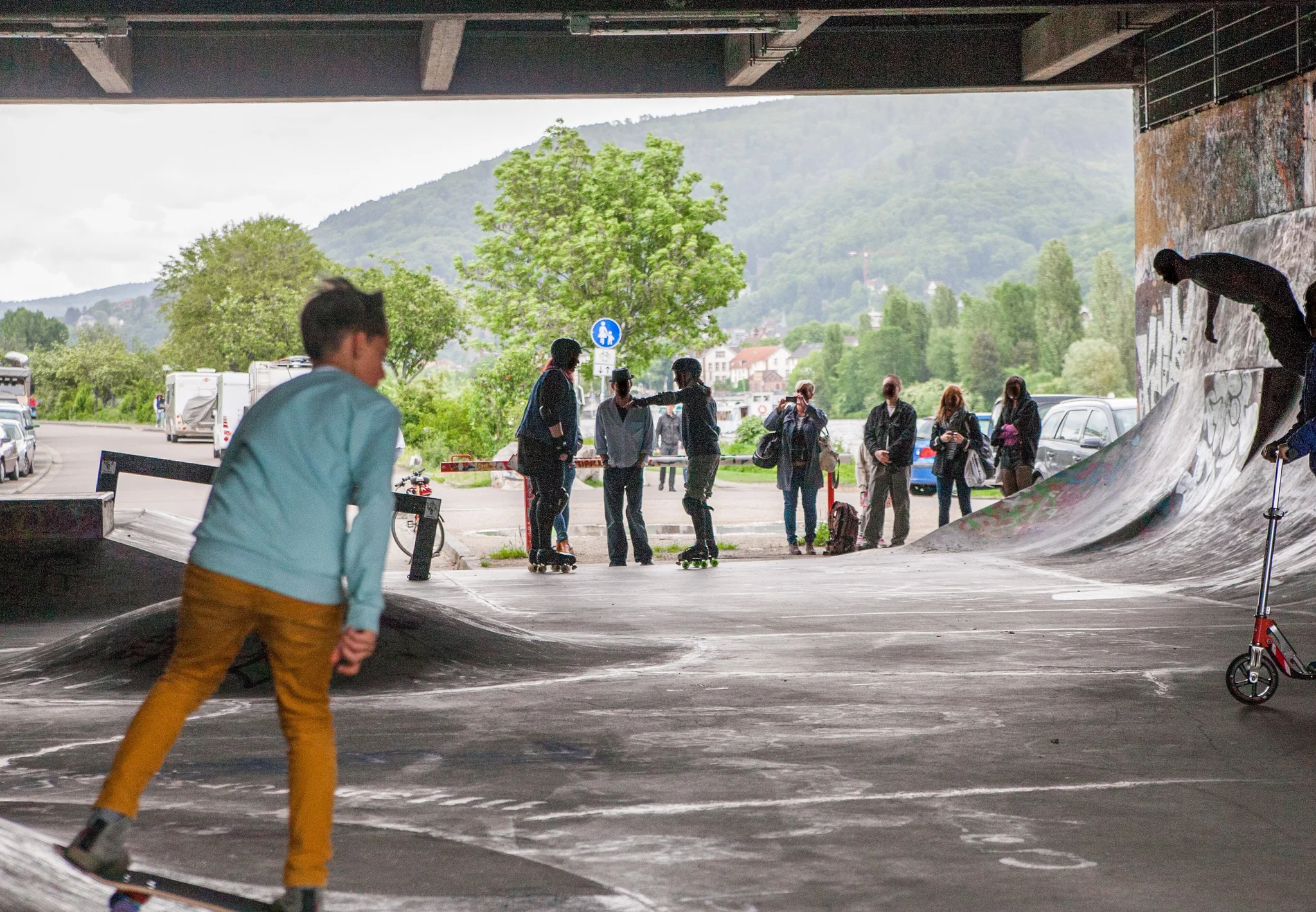 Foto de Skatepark unter der Ernst-Walz-Brücke en Heidelberg