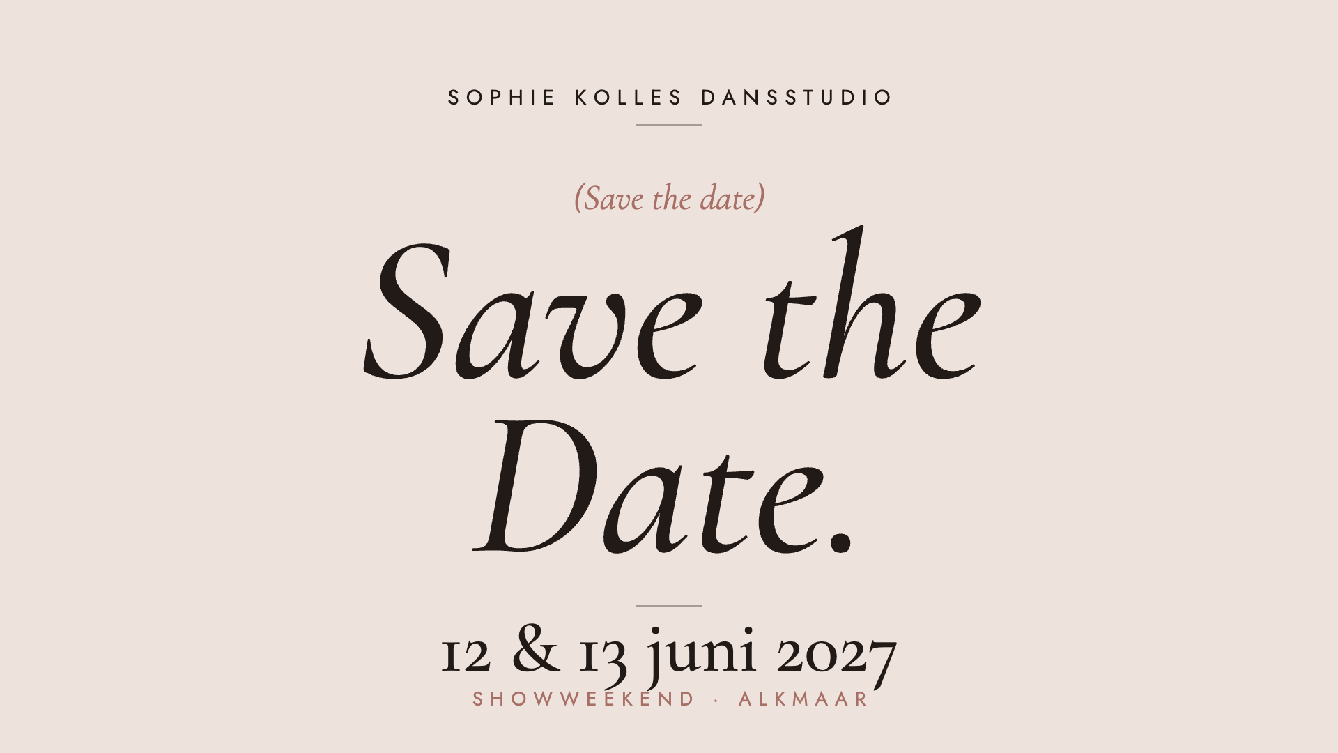 Save the Date Show 2027