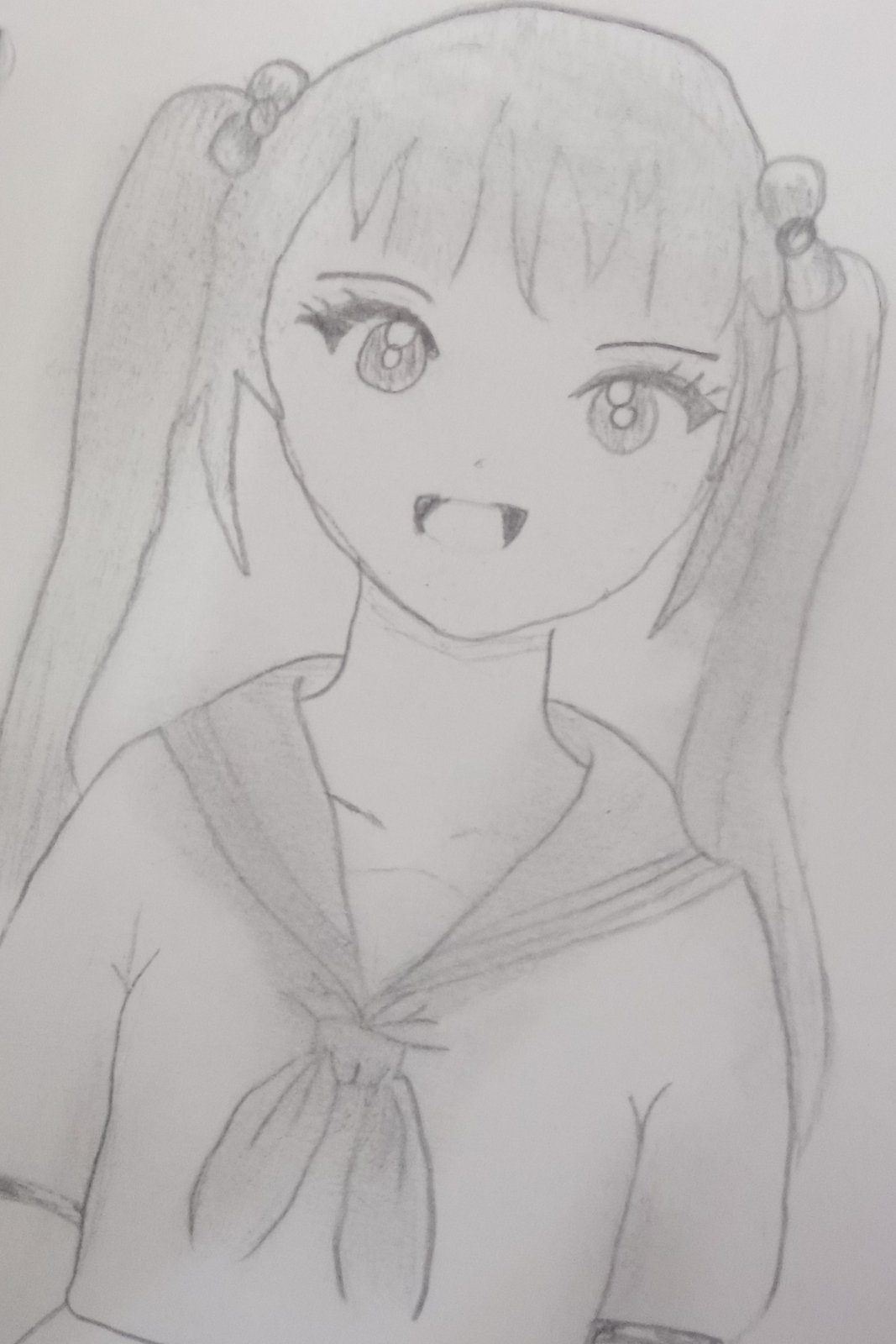 Manga schoolgirl, drawn by Korean girl uniform