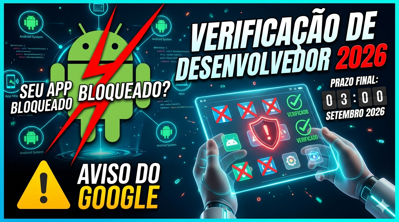 Verificação de Desenvolvedor Android 2026: O que você precisa fazer para não ter seu app bloqueado