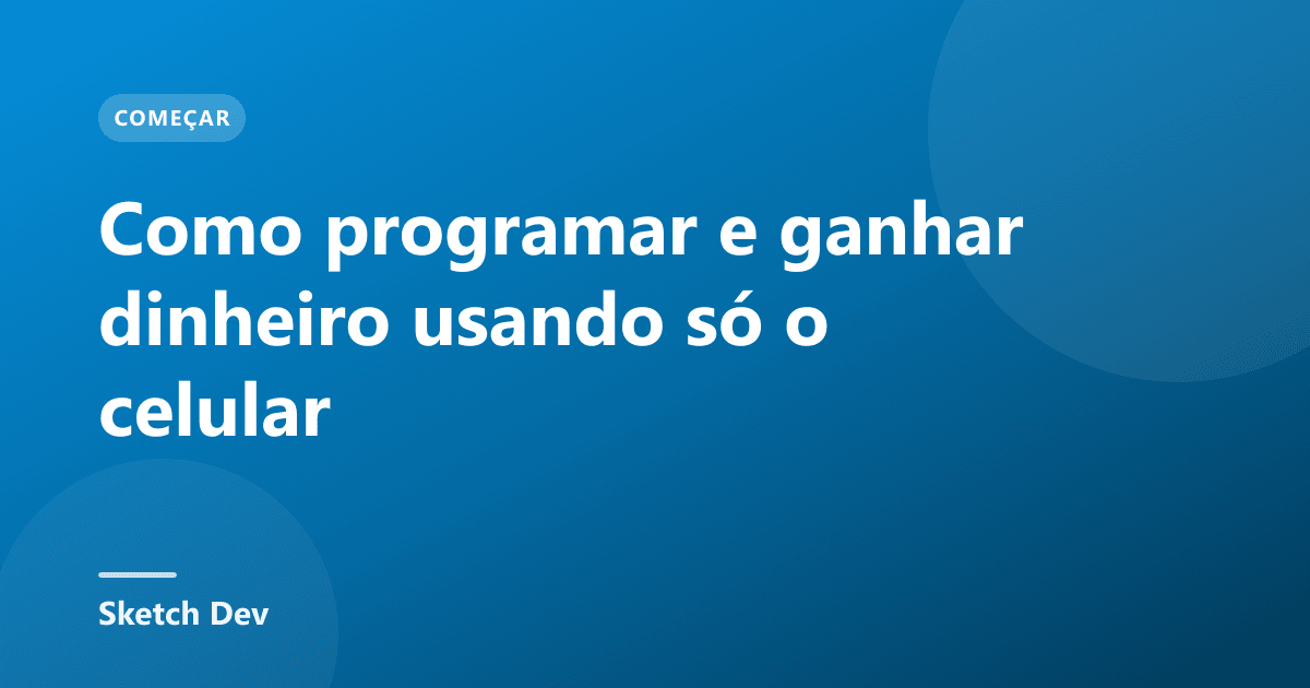 Celular com aplicativo sendo criado na tela