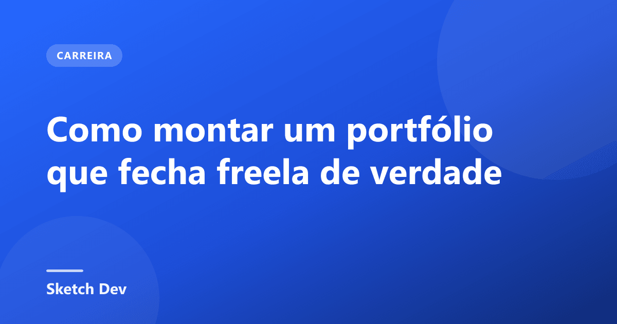 Portfólio de desenvolvedor aberto na tela