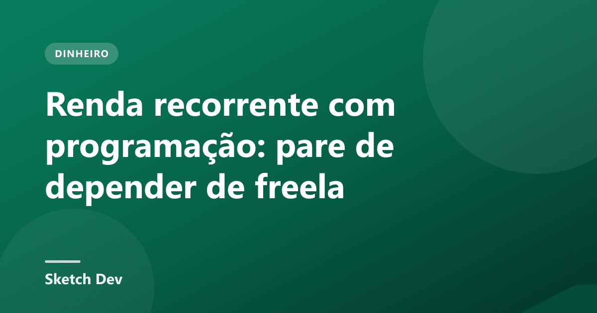 Gráfico de renda recorrente crescendo no celular