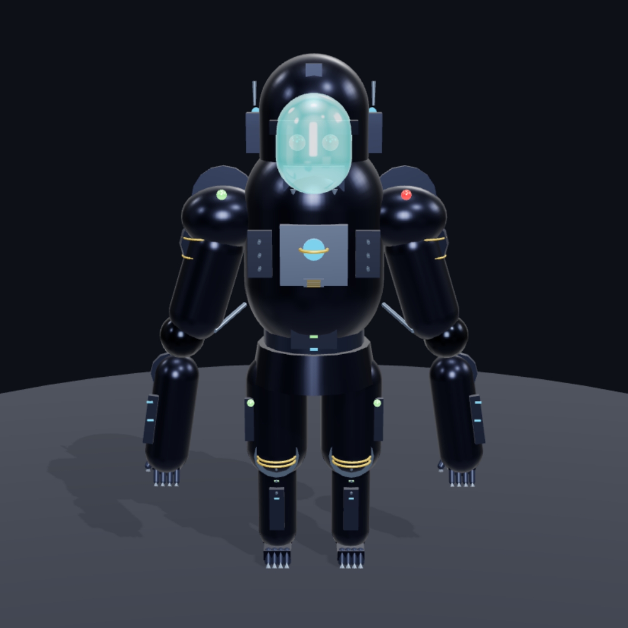Gorila Robot 3D - tree.js Gênesis Code