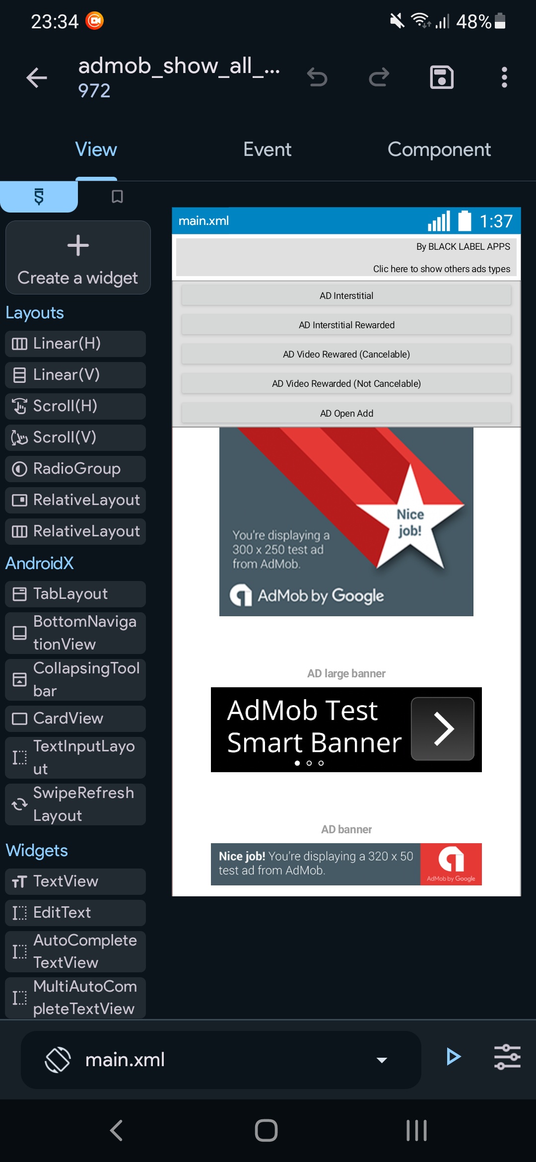 Todos Anúncios AdMob — captura de tela 1