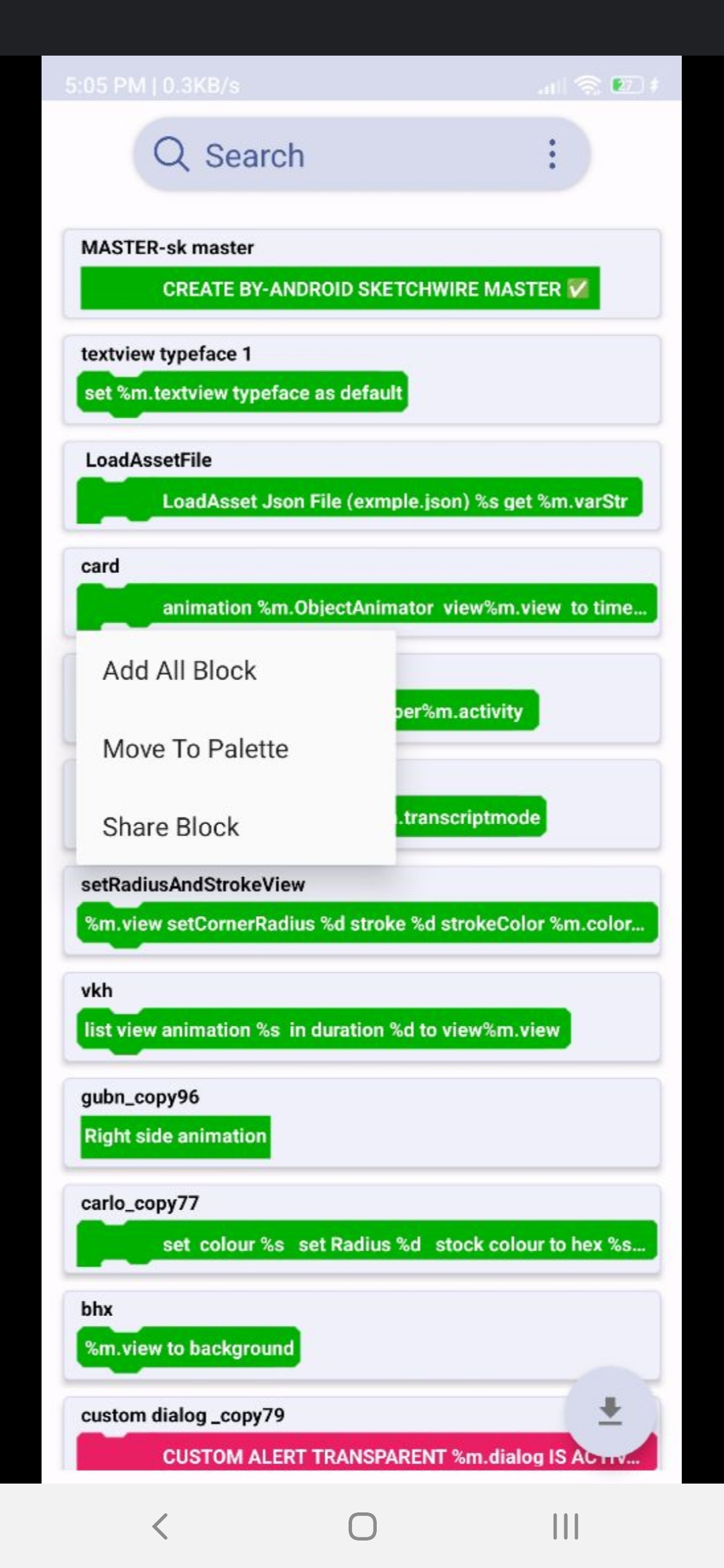 Sketchware Master Blocks — captura de tela 3