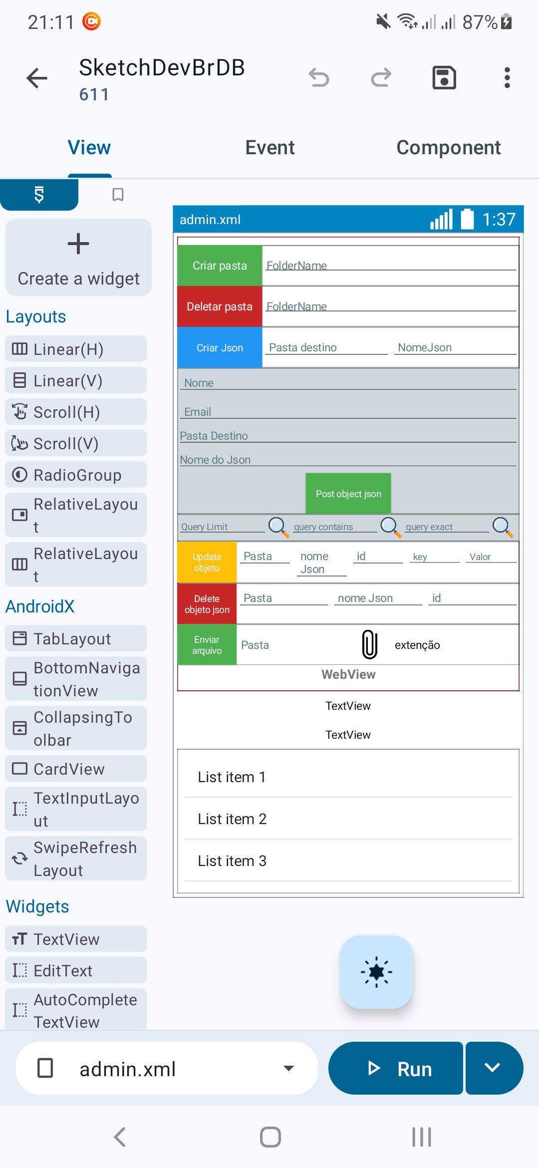 Database Google Drive Jason CRUD - SDB — captura de tela 1