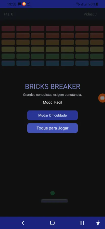 Bricks Breaker Gamer - Gênesis Code Project — captura de tela 2