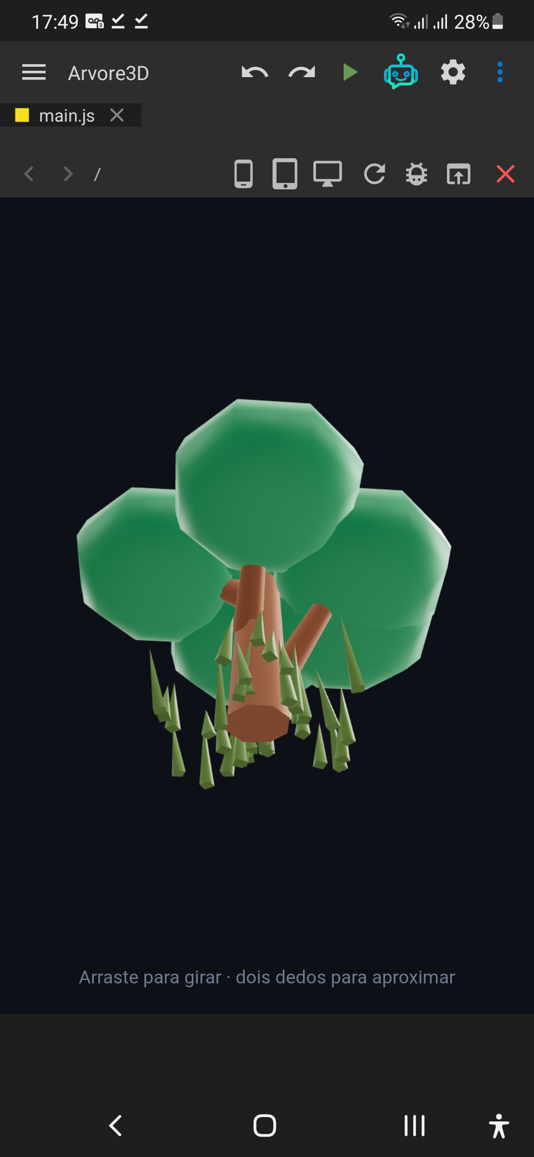 Arvore 3D — captura de tela 1