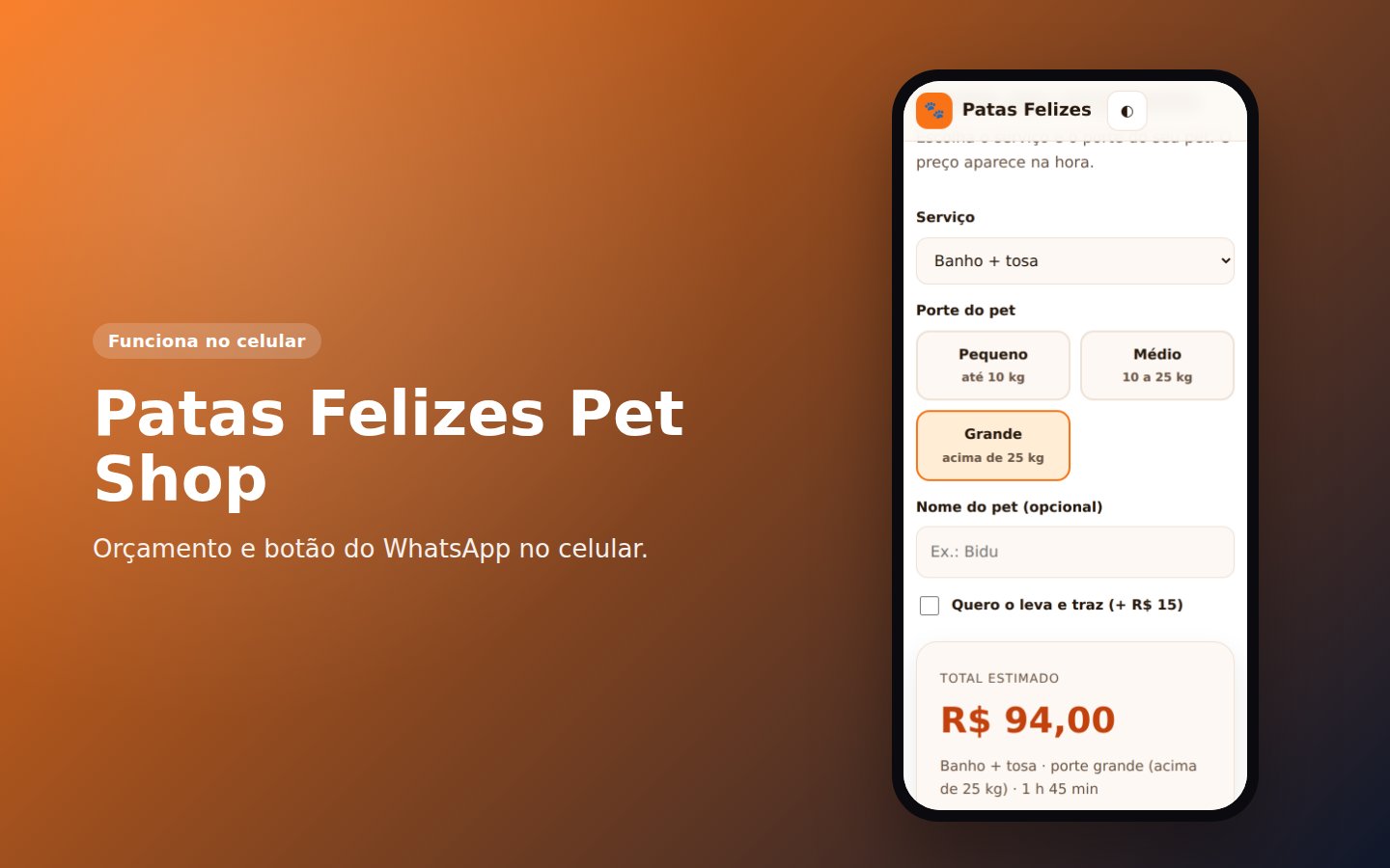 Patas Felizes Pet Shop — captura de tela 3