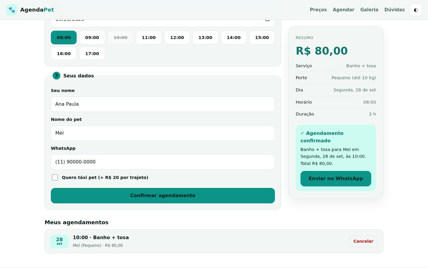 Pet Shop Agenda Pro — captura de tela 2