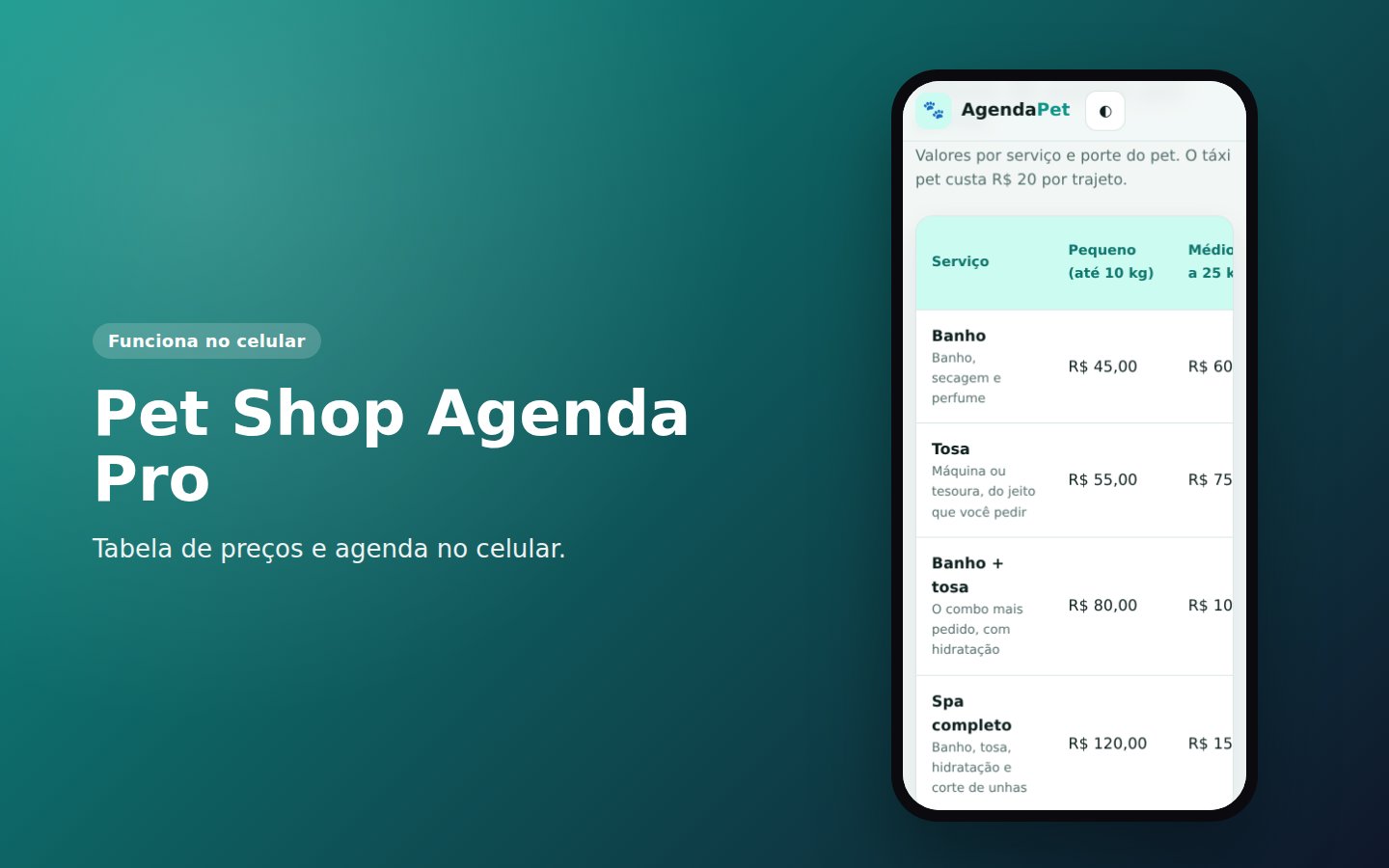 Pet Shop Agenda Pro — captura de tela 3