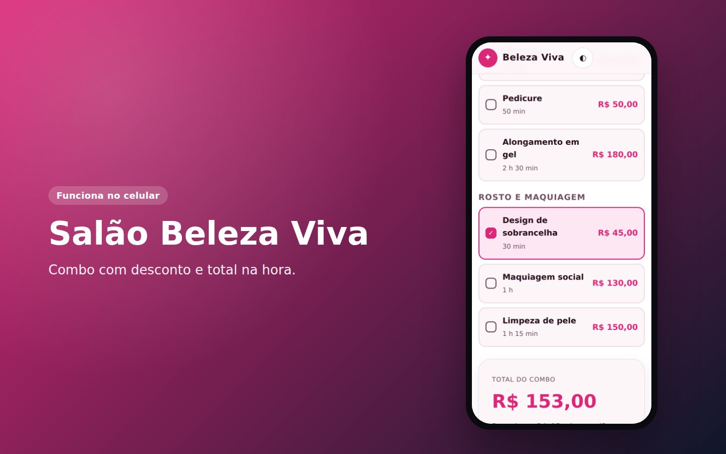 Salão Beleza Viva — captura de tela 3