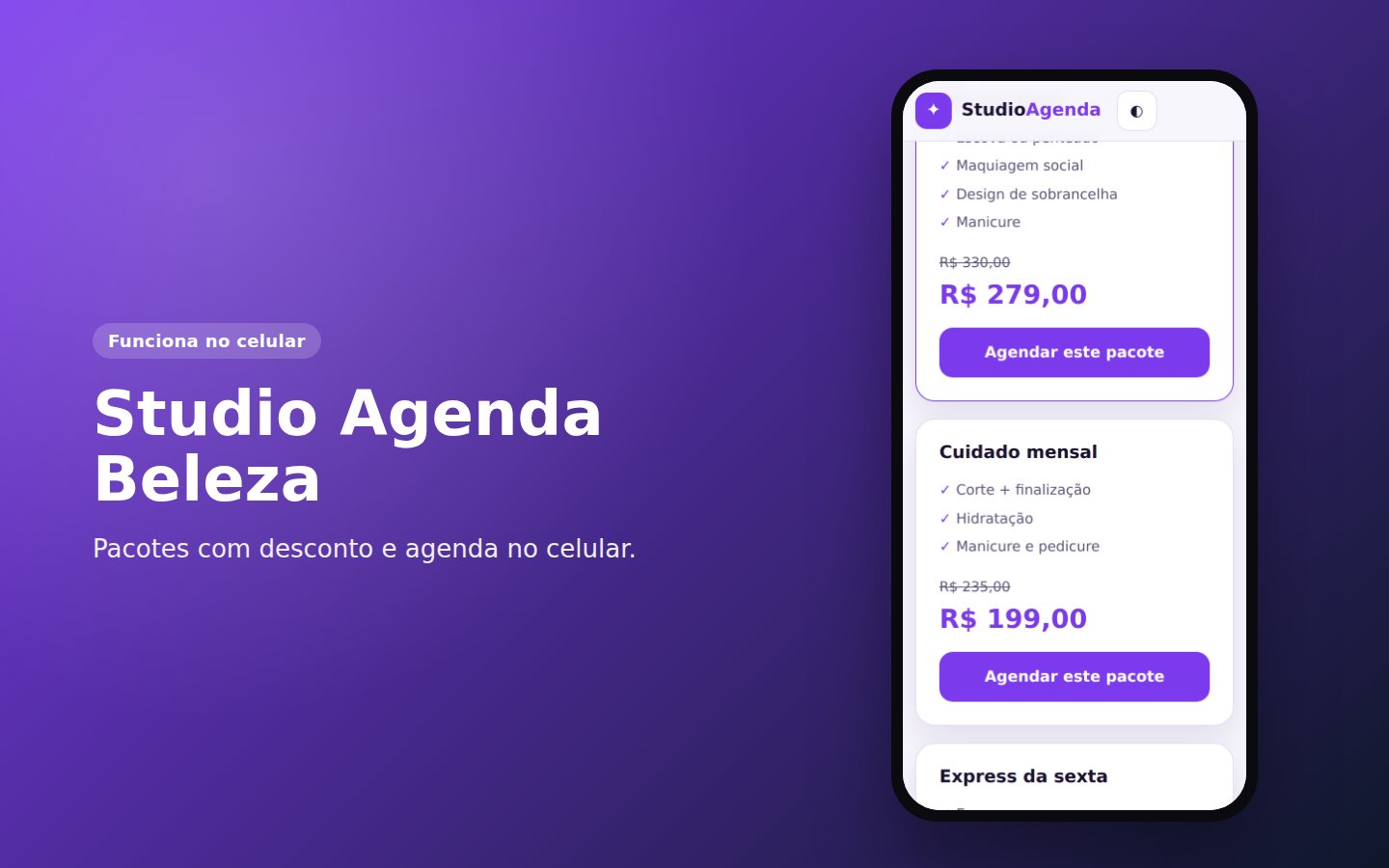 Studio Agenda Beleza — captura de tela 3