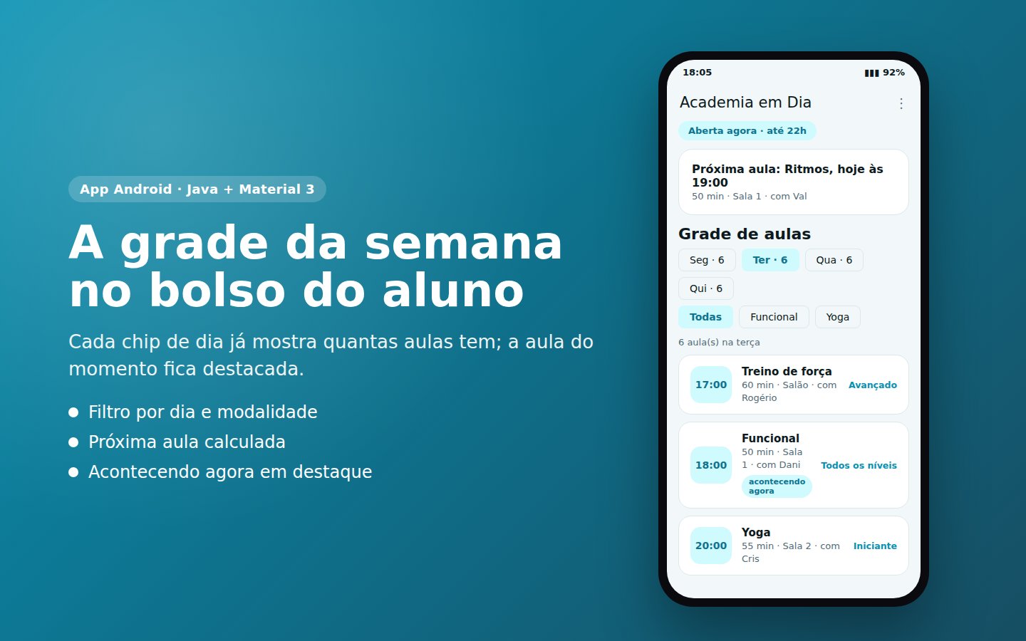 Academia em Dia — captura de tela 1