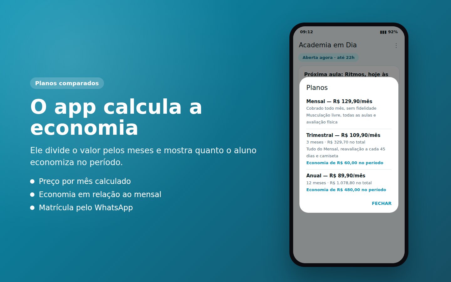 Academia em Dia — captura de tela 2