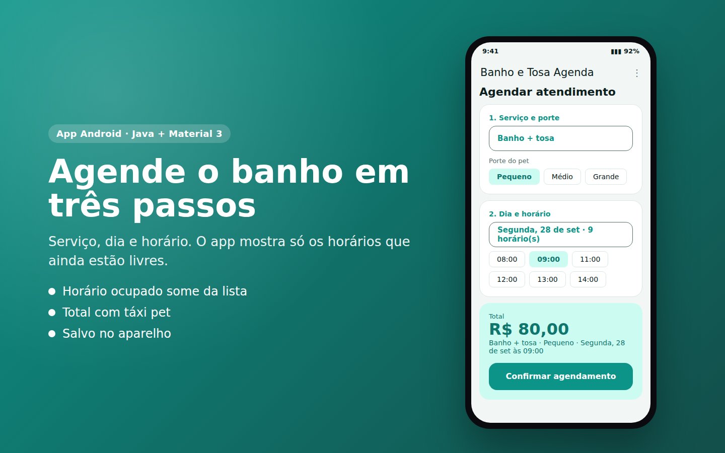 Banho e Tosa Agenda — captura de tela 1