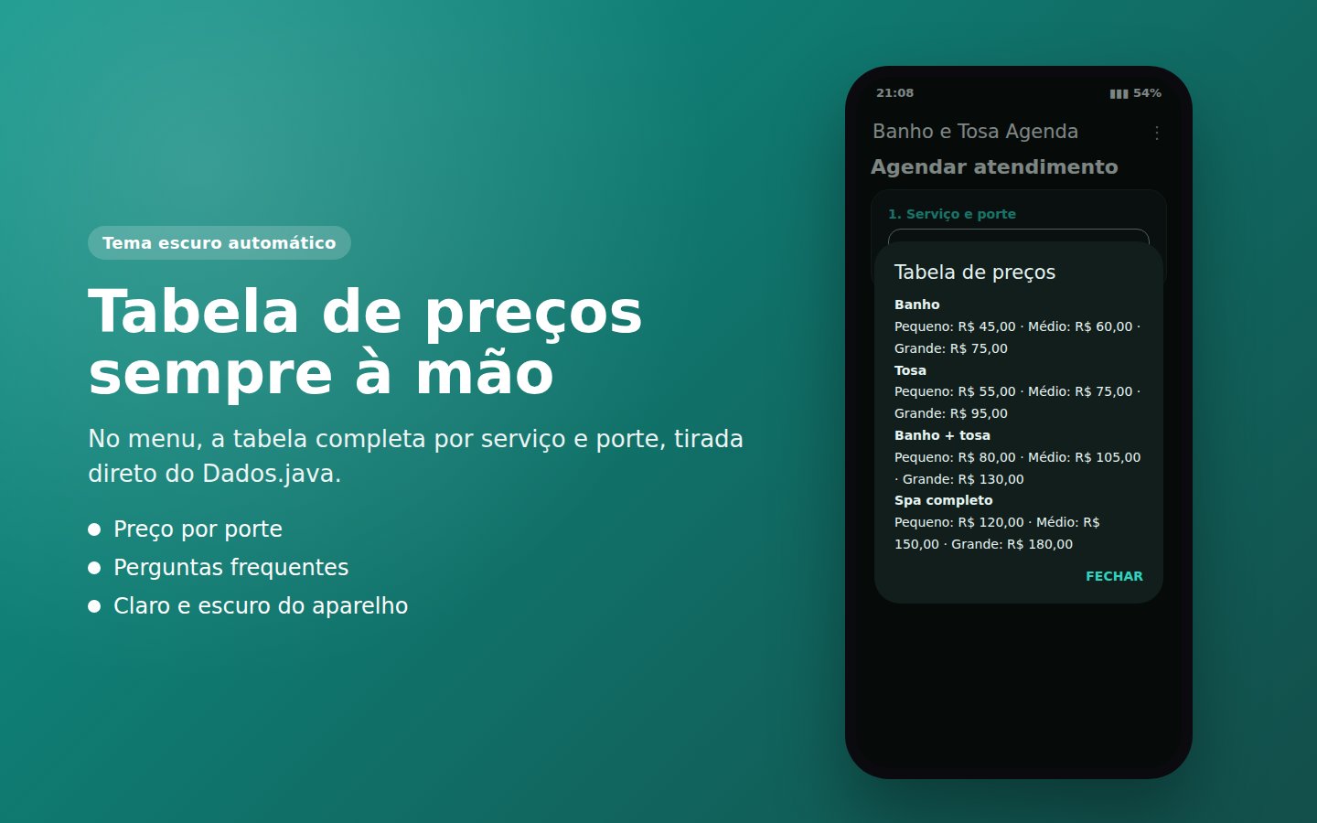 Banho e Tosa Agenda — captura de tela 3