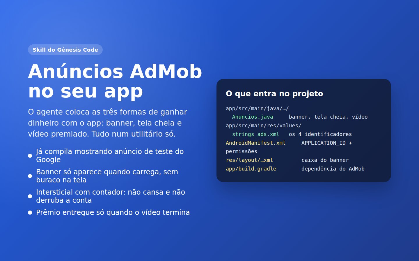 Skill Anúncios AdMob — captura de tela 1