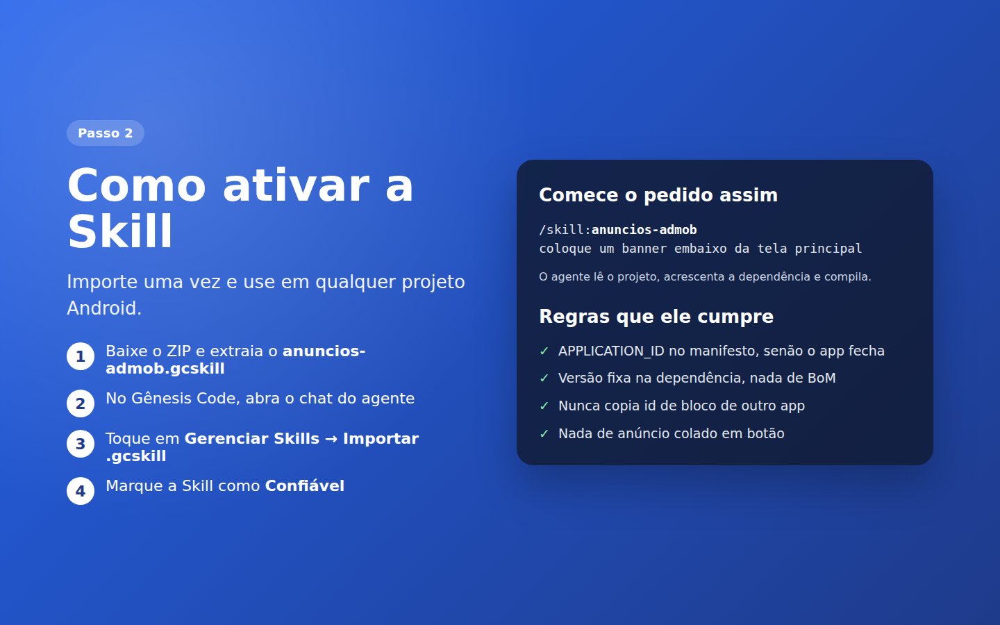 Skill Anúncios AdMob — captura de tela 2