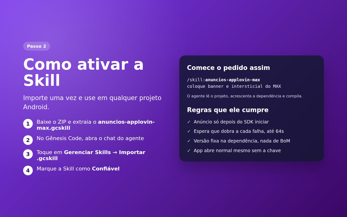 Skill Anúncios AppLovin MAX — captura de tela 2