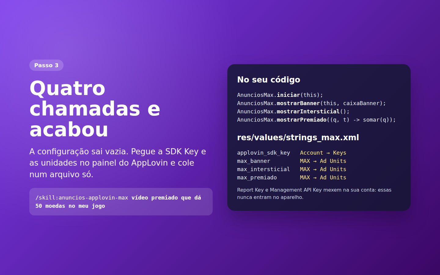 Skill Anúncios AppLovin MAX — captura de tela 3
