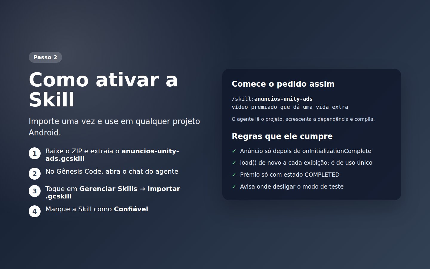 Skill Anúncios Unity Ads — captura de tela 2