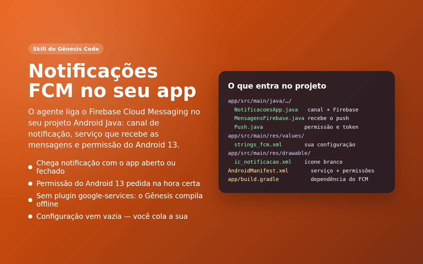 Skill Notificações FCM — captura de tela 1
