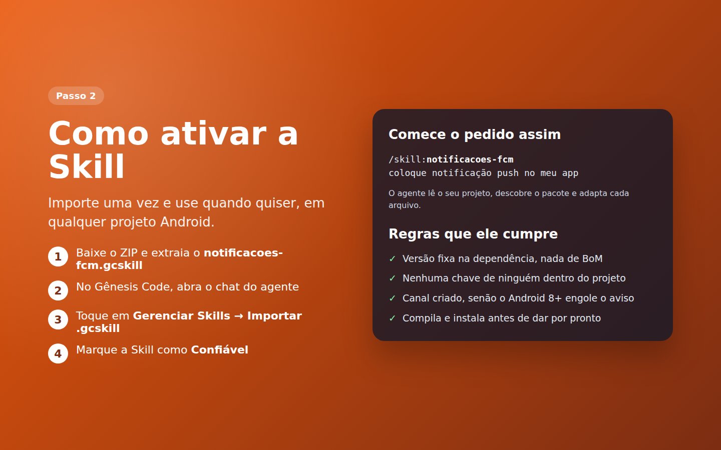 Skill Notificações FCM — captura de tela 2