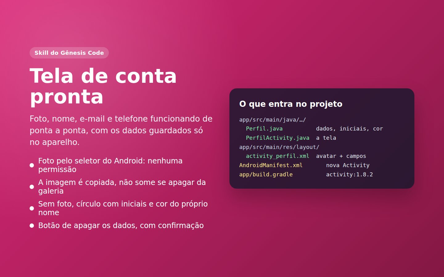 Skill Tela de perfil — captura de tela 1