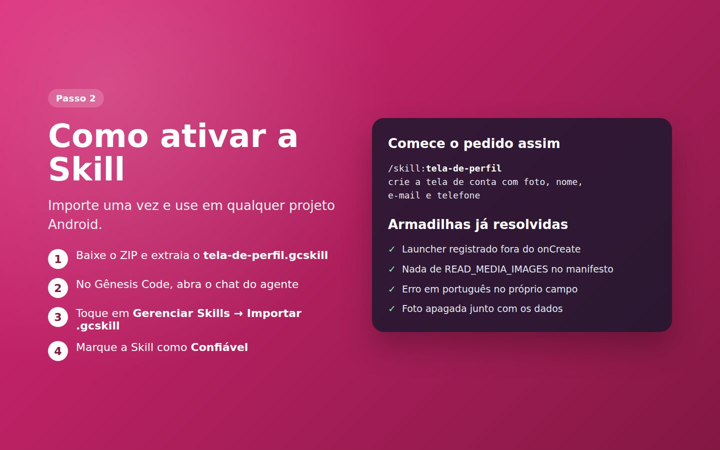 Skill Tela de perfil — captura de tela 2