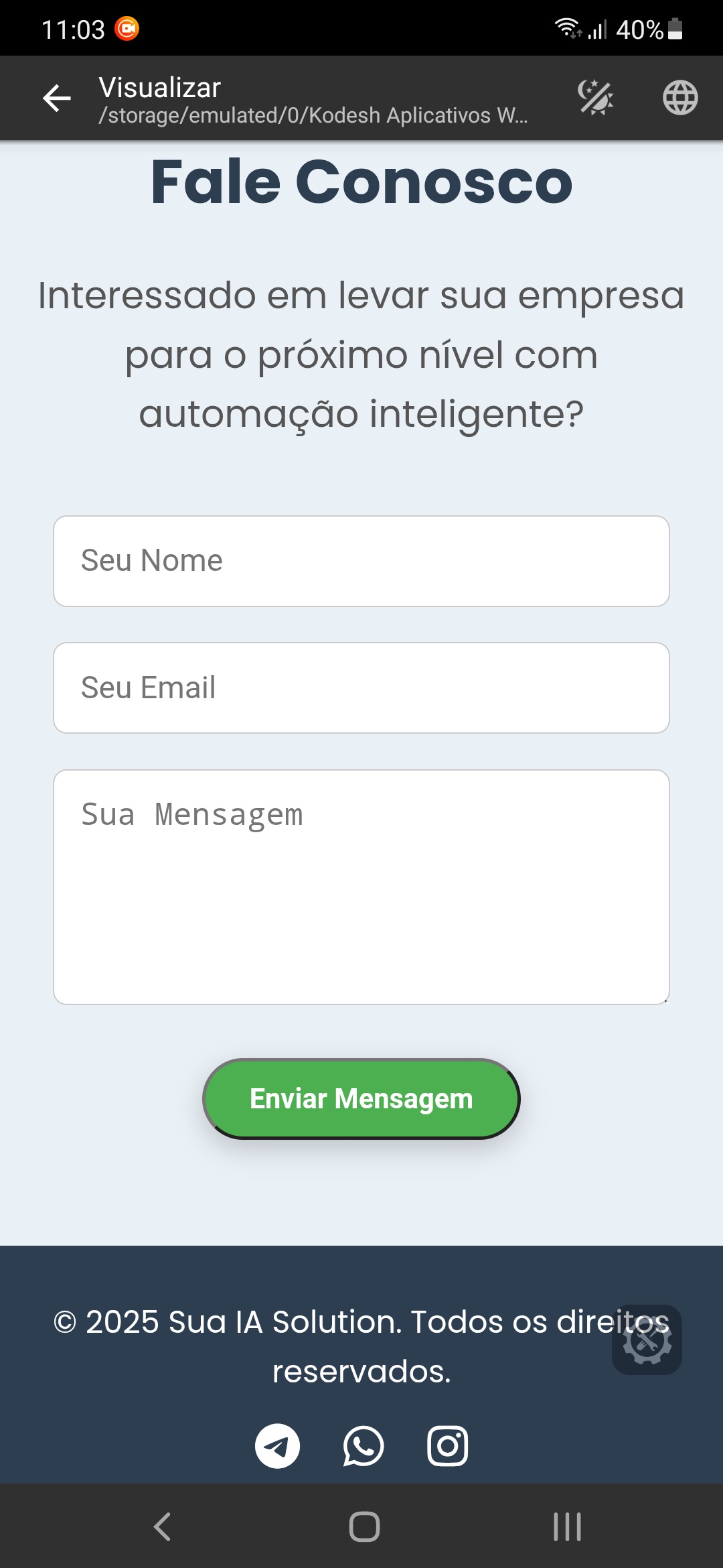 Landing Page gratuita para automação — captura de tela 3