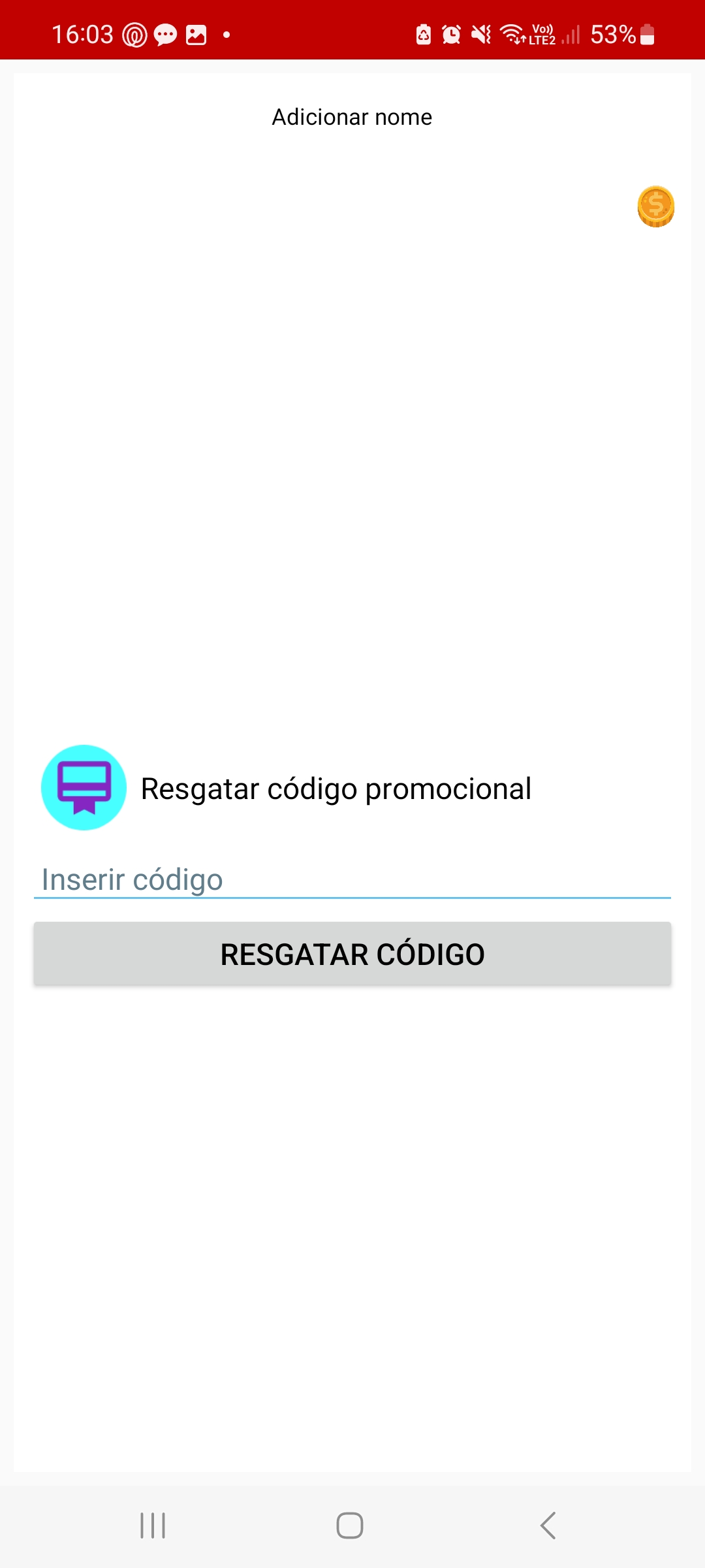 Código promoções do Usuario — captura de tela 1