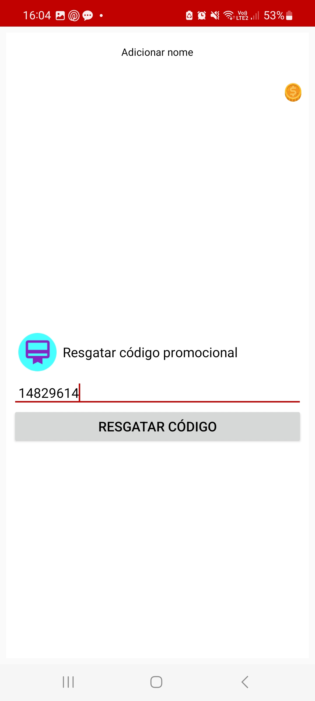 Código promoções do Usuario — captura de tela 2