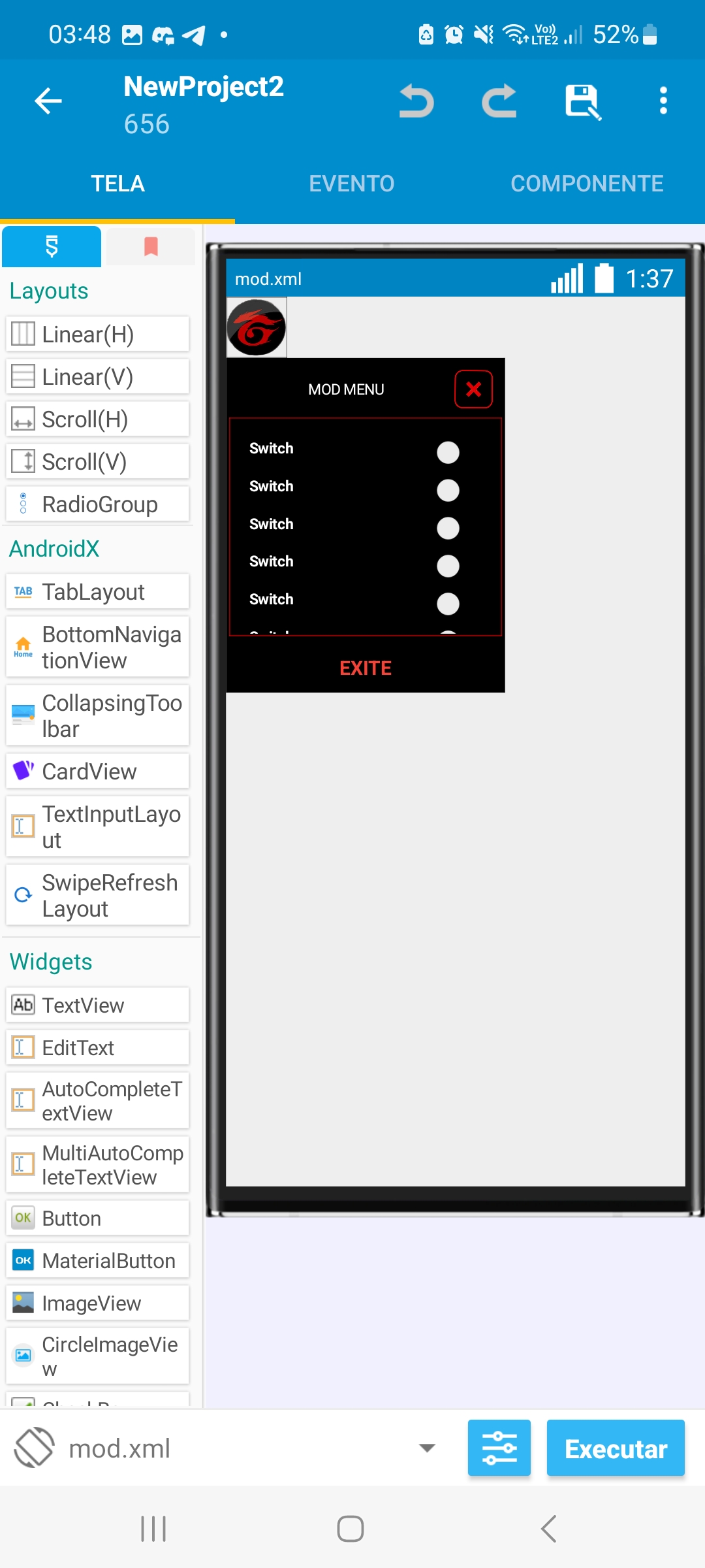 MODMENU — captura de tela 4