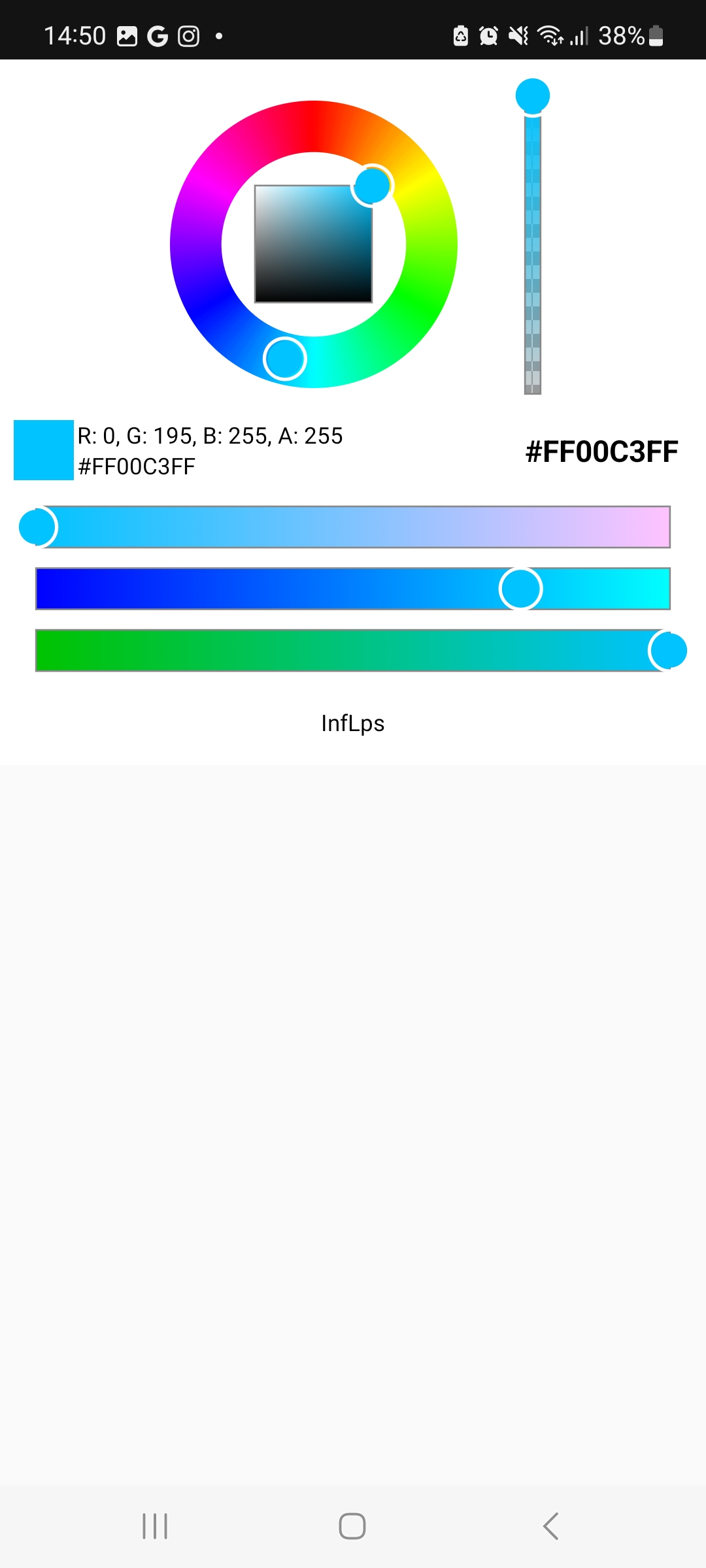 Color picker — captura de tela 2