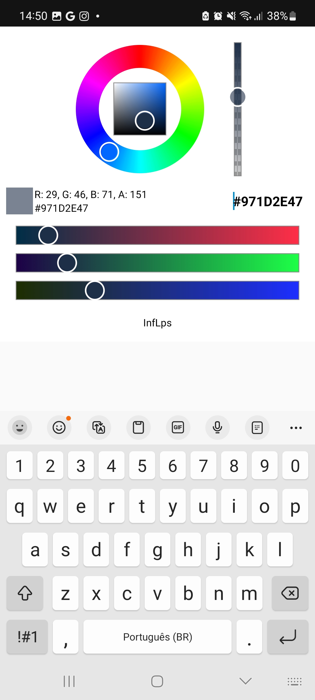 Color picker — captura de tela 5